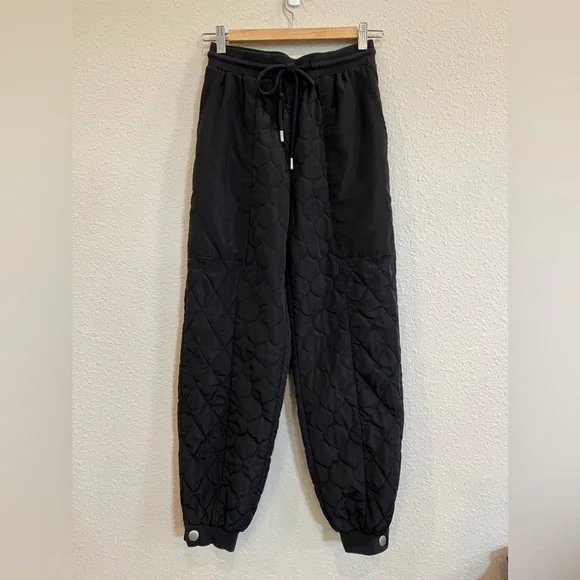 SANDY LIANG Womens High Rise Quilted Jogger Pants Black Sz XXS - Picture 3 of 6